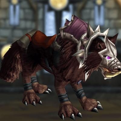 Swift Burgundy Wolf Mount