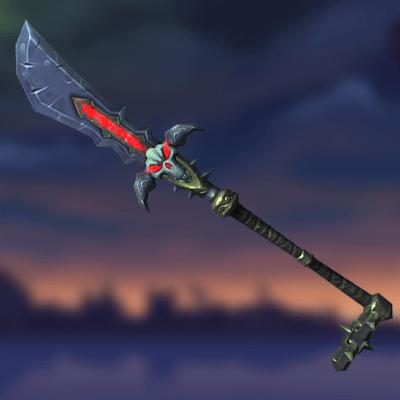 Bloodied Ebon Halberd